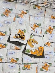 SÉT SƯ TỬ ROAR COVER DISNEY MIX QUẦN SHORT RÊU BÉ TRAI