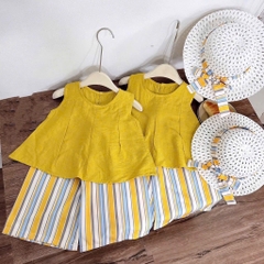 SET 3 CHI TIẾT BỘ SÁT NÁCH VÀNG BÉ GÁI KÈM MŨ SẴN(XẢ 59k)