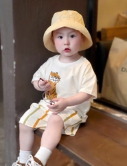 SET CỘC ÁO IN HỔ QUẦN SỌC KẺ BÉ TRAI(SALE 65k)