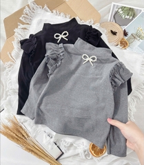 SET 2 ÁO ĐÍNH NƠ CÁNH TIÊN DÀI TAY BÉ GÁI SẴN