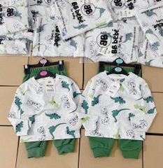 SÉT ÁO CHÓ CỨU HỘ KHỦNG LONG GHI MIX QUẦN XANH LÁ CHO BÉ YÊU