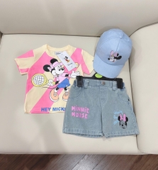 SET CHUỘT MICKEY DISNEY CỰC CHẤT KÈM MŨ BÉ GÁI(XẢ 75k)