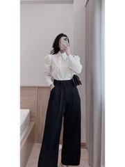 SƠ MI CỔ LỆCH TAY BỒNG (xả 55K)