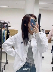 SƠ MI THÊU GẤU WHO TRẮNG NỮ(XẢ 89k)