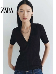 ÁO LEN TĂM POLO CỔ V Z.RAA NỮ THU ĐÔNG (XẢ 79k)