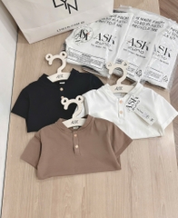 SET 3 ÁO CỔ TRỤ TONE NÂU BÉ TRAI SẴN(XẢ 80)