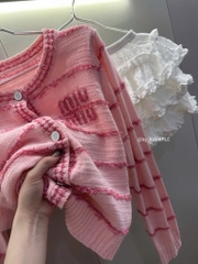 ÁO LEN CAẢDIGAN HỒNG MIU MIU NỮ