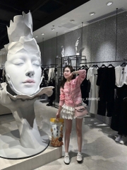 ÁO LEN CAẢDIGAN HỒNG MIU MIU NỮ