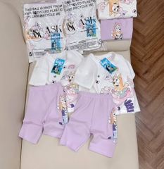 SÉT BLUEY ÁO PHÔNG RỘNG QUẦN LEGGING CHO BÉ GÁI SẴN(XẢ 50k)