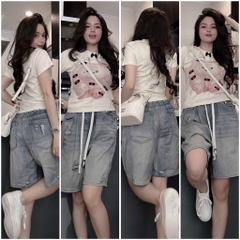 SET ÁO COTTON QUẦN JEANS NỮ