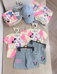 SET CHUỘT MICKEY DISNEY CỰC CHẤT KÈM MŨ BÉ GÁI(XẢ 75k)