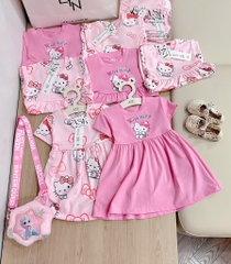 SET 2 VÁY KITTY BÈO HỒNG BÉ GÁI