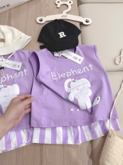 BỘ ELEPHENT VOI TÍM BÉ GÁI