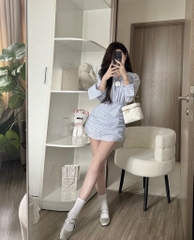 VÁY KẺ LIỀN KÈM TAG HOA TRÀ NỮ HÀNG ĐẸP TK SẴN