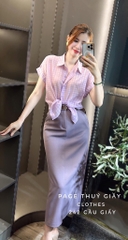 ÁO SƠ MI GU TAY LV DÍC DẮC NỮ SẴN( xả 79k )