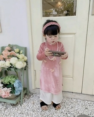 ÁO DÀI NHUNG KID XẢ