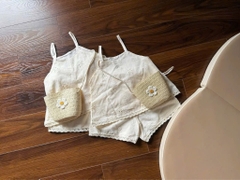 SET BỘ 2 DÂY THÊU HOA BÉ GÁI SẴN