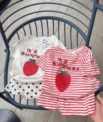 SET 2 BỘ CỘC DÂU TÂY TONE TRẮNG KẺ HỒNG BÉ GÁI