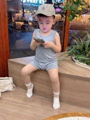 SET 4 BỘ BA LỖ TONE NÂU GHI KẺ BÉ TRAI