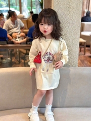 SET 3 VÁY DÀI TAY CÔ GÁI CHO BÉ GÁI SẴN