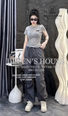 SET BỘ NỮ QUẦN TÚI HỘP DÚT GẤU MIXX ÁO CHẤM BI MIU MIU