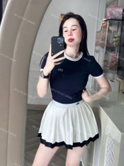 SET ÁO THAN CHÂN VÁY TRẮNG NỮ