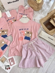 SET ÁO COTTON GIẤY QUẦN THÔ MỀM 3 MÀU NỮ