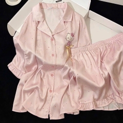 SET PIJAMA HELLO KITTY MÀU HỒNG NỮ