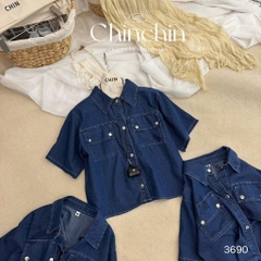ÁO BÒ DÁNG CROP NỮ SẴN