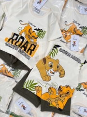 SÉT SƯ TỬ ROAR COVER DISNEY MIX QUẦN SHORT RÊU BÉ TRAI