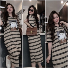 VÁY KẺ HOẠ TIẾT CHÓ NỮ