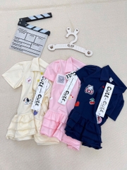 VÁY POLO CỔ BẺ 3 TẦNG HÀN QUỐC CHO BÉ GÁI
