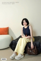 QUẦN BÒ NỮ SUÔNG MÀU KEM TÚI HỘP