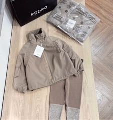 SET ÁO GIÓ NÂU KÈM QUẦN LEGGING BÉ GÁI