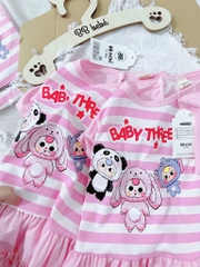 VÁY BÉ BABY THREE 2 MÀU HỒNG BÉ GÁI(XẢ 59k)