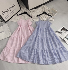 VÁY 2S MAXI KẺ SIU HOT (Xả 60k)