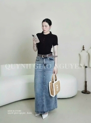 CHÂN VÁY JEAN NỮ WHOAU XẺ SAU DÁNG DÀI SẴN(SALE 149k)