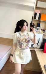 ÁO LEN CỘC DI.OR THÊU HOA MẶT TRỜI XINH YÊU NỮ