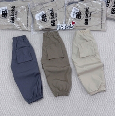 SET 3 QUẦN GIÓ DÀI TONE BE GHI NÂU BÉ TRAI