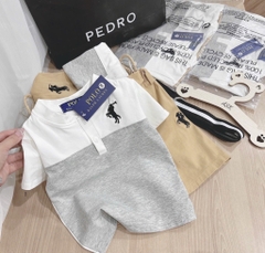 SET CỘC POLO THÊU NGỰA KÈM ĐAI BÉ TRAI SẴN (XẢ 69k)