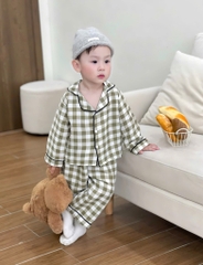 SET 2 BỘ DÀI PIZAMA KẺ BÉ TRAI SẴN