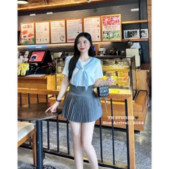 SET NỮ THORM MIX CV XẾP LI KÈM KHĂN KẺ NƠ SẴN