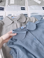 ÁO SƠ MI GU CỔ SEN TAY LIỀN BÈO NỮ SẴN