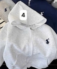ÁO KHOÁC NỈ MŨ DÀI HOODY HAI DA BÉ TRAI