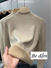 ÁO LEN LÓT LÔNG DÀI TAY 5 MÀU NỮ THU ĐÔNG