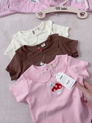 SET 3 ÁO CỔ SEN THÊU NẤM BÉ GÁI SẴN (SALE 59k)