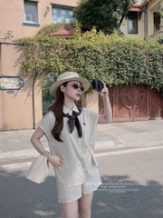 SET CỘC LIEN THÊU NGỰA KÈM KHĂN QUÀNG NỮ