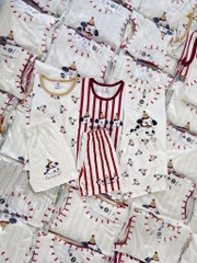 SÉT 3 BỘ COTTON BA LỖ COVER HEYHONEY CÚN BEST FRIEND TONE KẺ ĐỎ CHO BÉ NEW BÉ TRAI