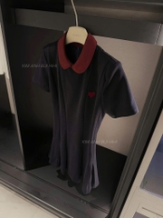 VÁY TIM THAN CỔ SEN PHỐI ĐỎ NỮ ( xả 89k )