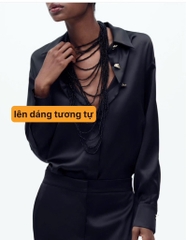 ÁO SƠ MI LỤA ZARA ĐỎ CÚC KIỂU NỮ SẴN (SALE 75k)